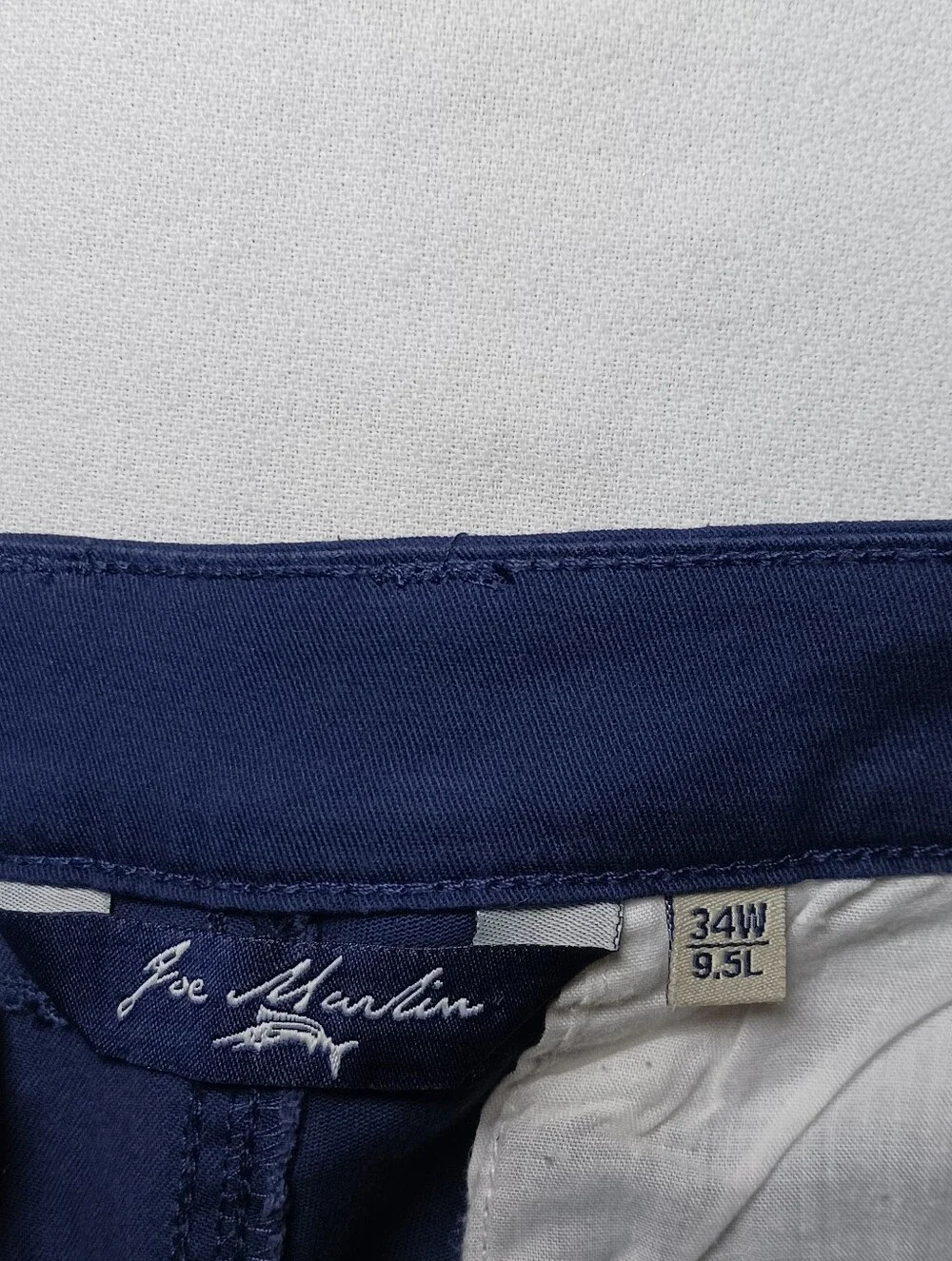 Joe Marlin Mens Relaxed Fit Chino Shorts 34 Navy Blue 9.5